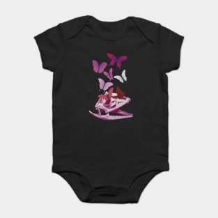 Lesbian Pride Skull Baby Bodysuit